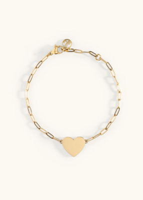 Sugar Blossom Donna Heart Chain Bracelet in Gold