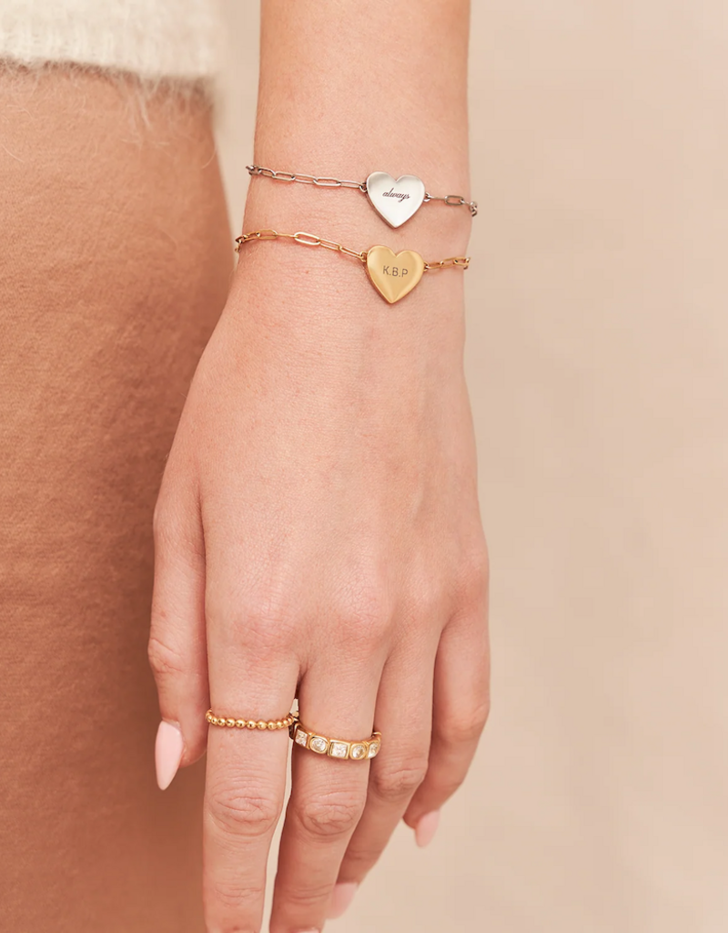 Sugar Blossom Donna Heart Chain Bracelet in Gold