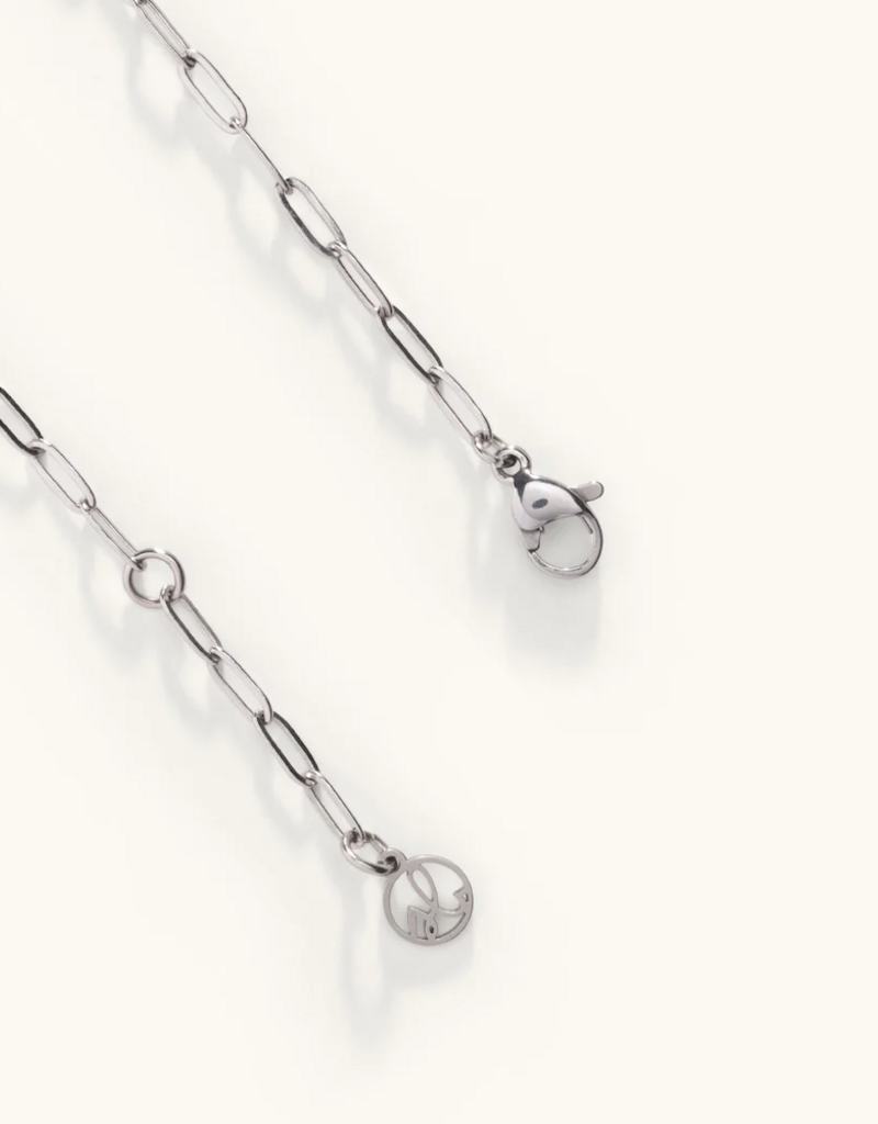 Sugar Blossom Cherri Heart Chain Necklace in Silver