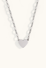 Sugar Blossom Cherri Heart Chain Necklace in Silver
