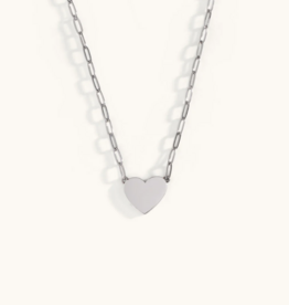 Sugar Blossom Cherri Heart Chain Necklace in Silver