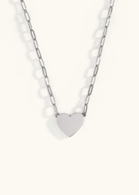 Sugar Blossom Cherri Heart Chain Necklace in Silver
