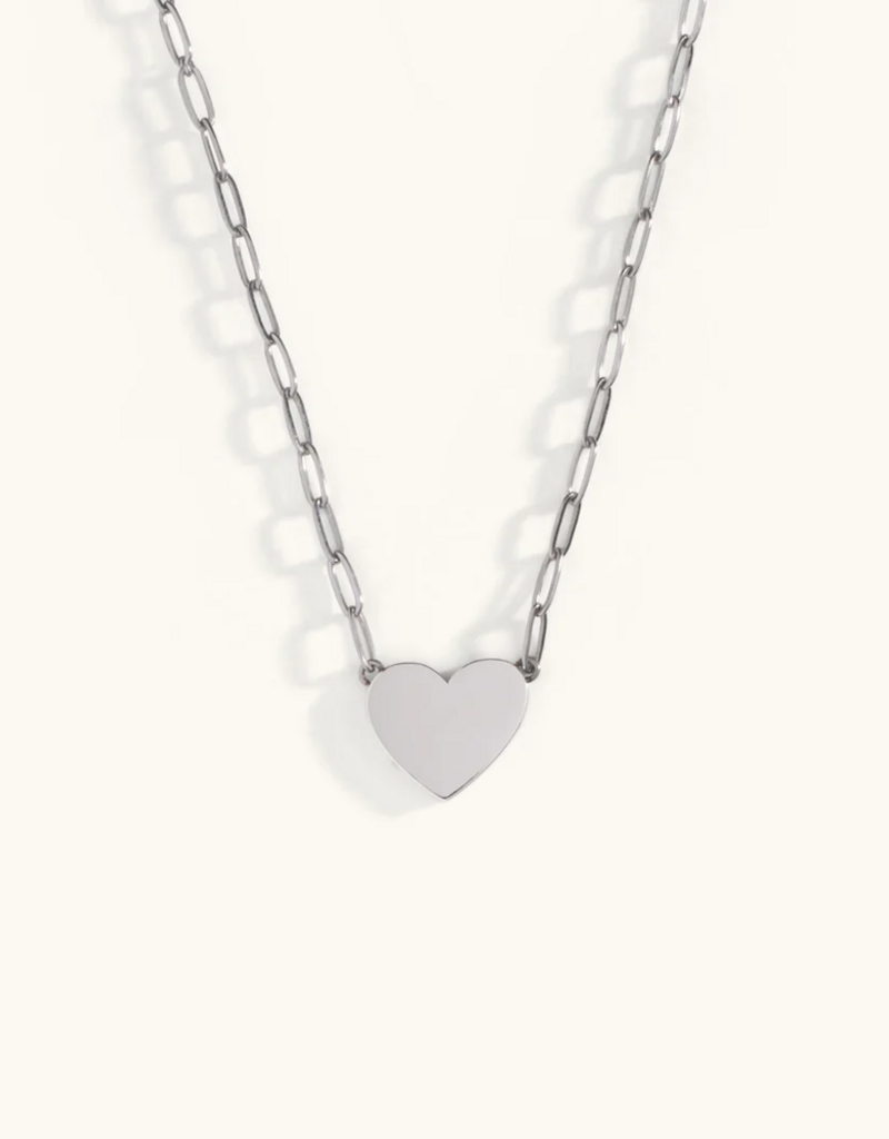 Sugar Blossom Cherri Heart Chain Necklace in Silver