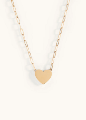 Sugar Blossom Cherri  Heart Chain Necklace in Gold