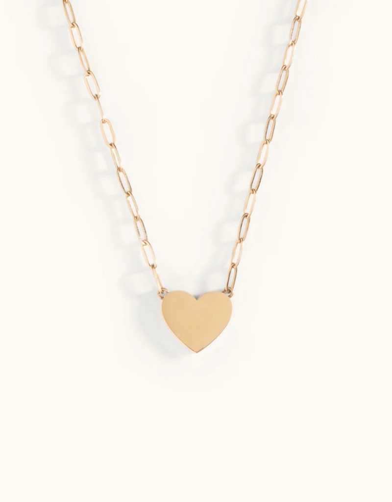 Sugar Blossom Cherri  Heart Chain Necklace in Gold