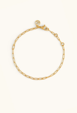 Sugar Blossom Petite Paperclip Bracelet in Gold