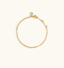 Sugar Blossom Petite Paperclip Bracelet in Gold