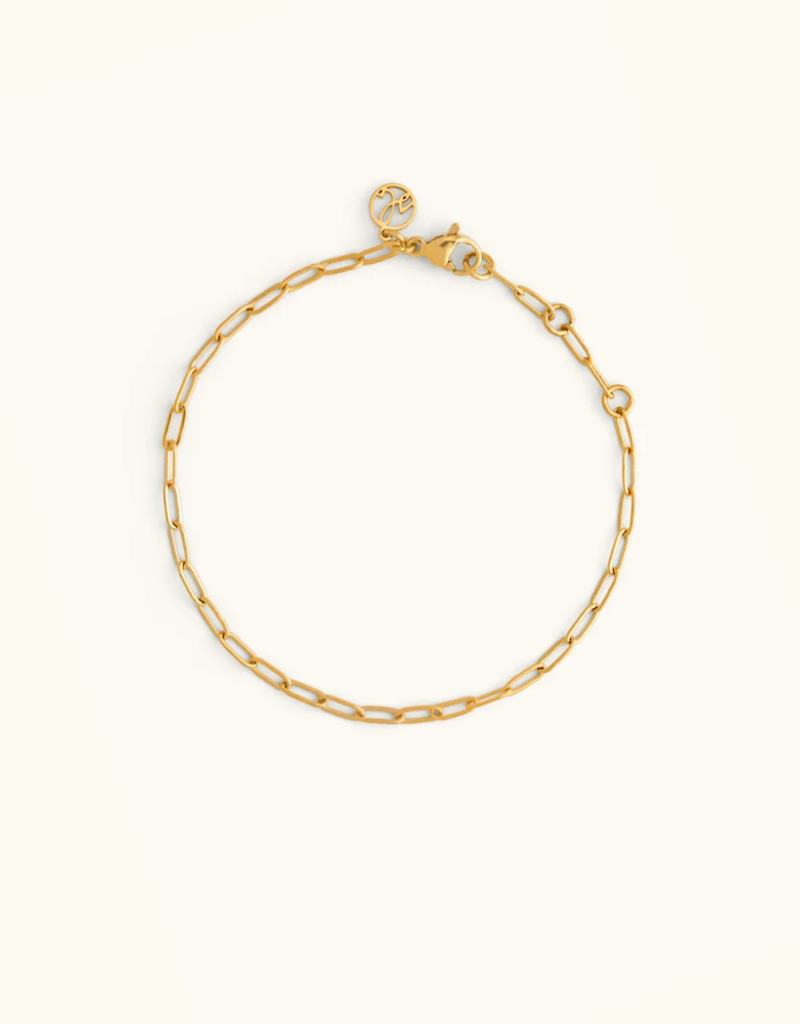 Sugar Blossom Petite Paperclip Bracelet in Gold