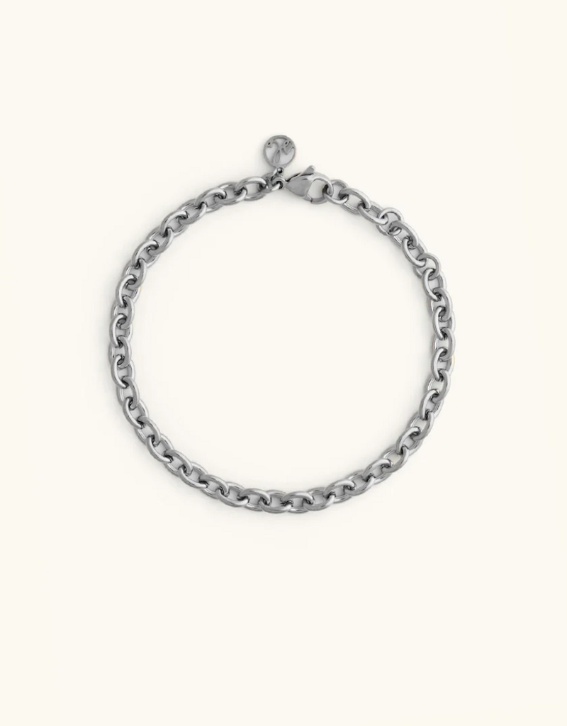 Sugar Blossom Anchor Chain Bracelet in Silver
