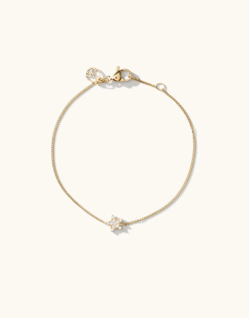 Sugar Blossom Flora Star Charm Bracelet in Gold