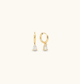 Sugar Blossom Monroe Crystal Dangle Hoop in Gold