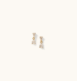 Sugar Blossom Vada Crystal Dabgle Earring in Gold