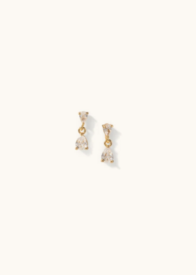 Sugar Blossom Vada Crystal Dabgle Earring in Gold