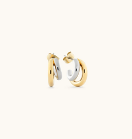 Sugar Blossom Mia Dual Metal Hoop in Silver and Gold