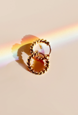 Sugar Blossom Maryel  Twisted Huggie Earring in gold