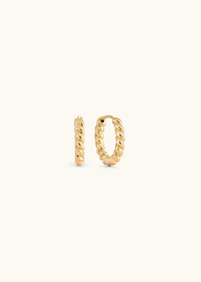 Sugar Blossom Maryel  Twisted Huggie Earring in gold