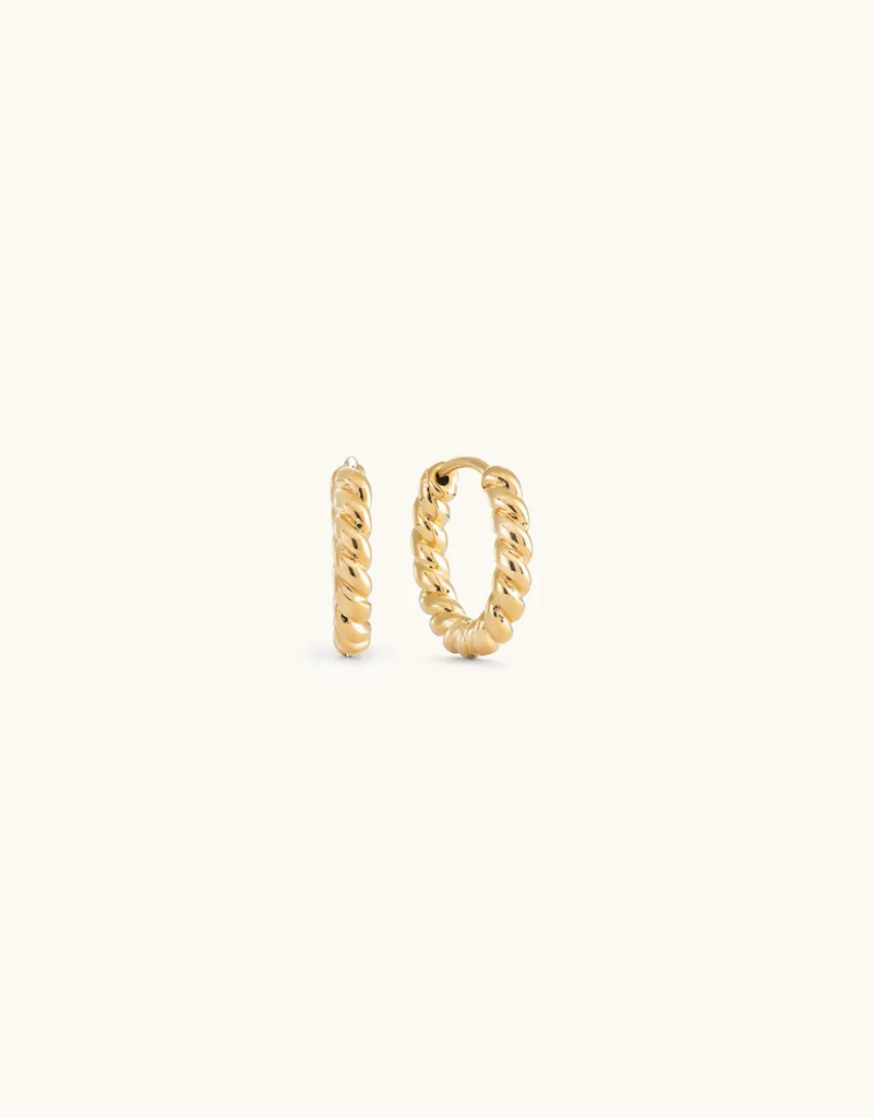 Sugar Blossom Maryel  Twisted Huggie Earring in gold