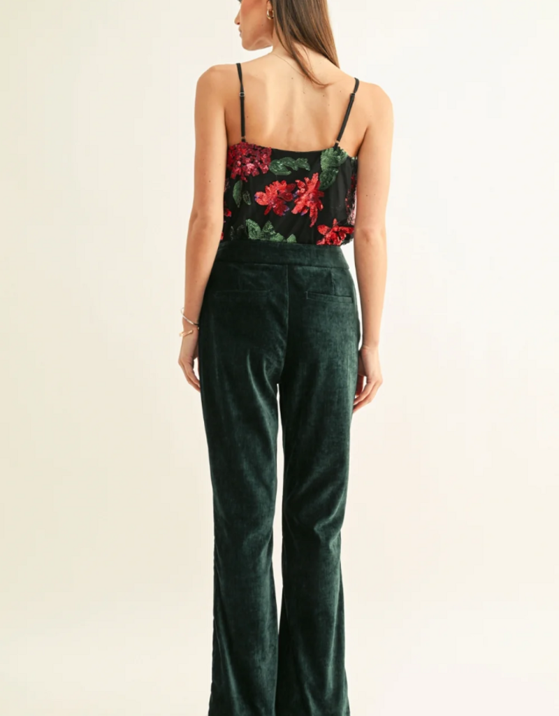 Adelyn Rae Scarlette Contrast Lace Sequin Cami in Black Mutli Sequin