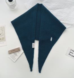 LadyJuneAccessories Wool Triangle Scarf in Navy
