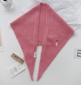 LadyJuneAccessories Wool Triangle Scarf in Pink