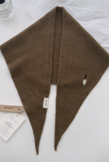 LadyJuneAccessories Wool Triangle Scarf in Brown