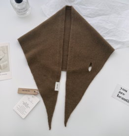 LadyJuneAccessories Wool Triangle Scarf in Brown