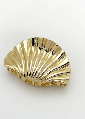LadyJuneAccessories Shell Claw Clip in Gold