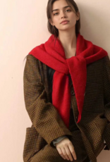 LadyJuneAccessories Soft Knit Triangle Scarf in Red