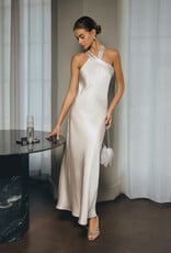 Dress Forum Talli Maxi Halter Dress in Silverlight