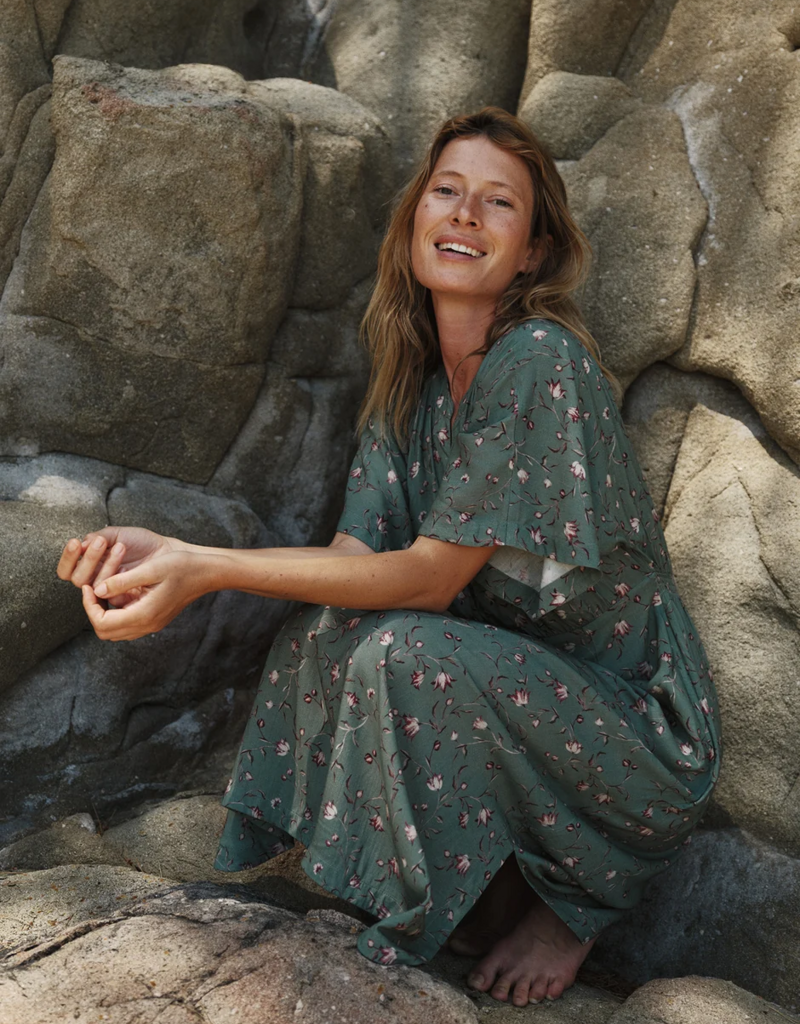 Indi and Cold Tabitha Long Floral Print Dress