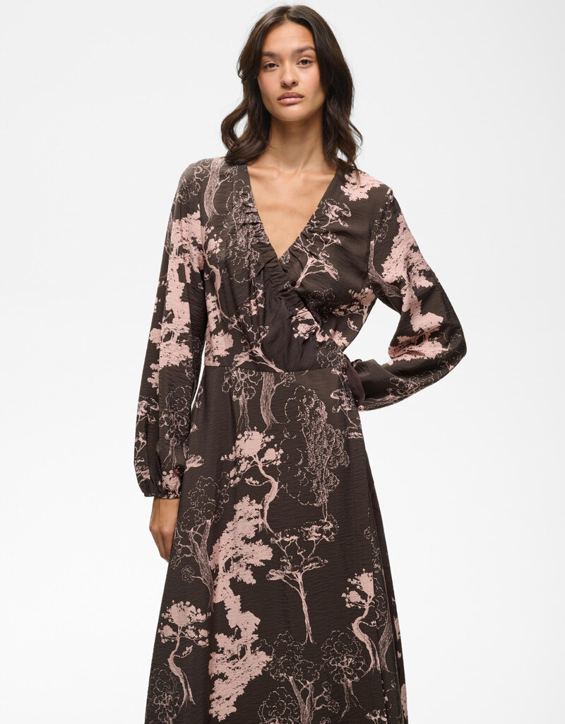 InWear Makenna Wrap Dress in Brown Tree Garden