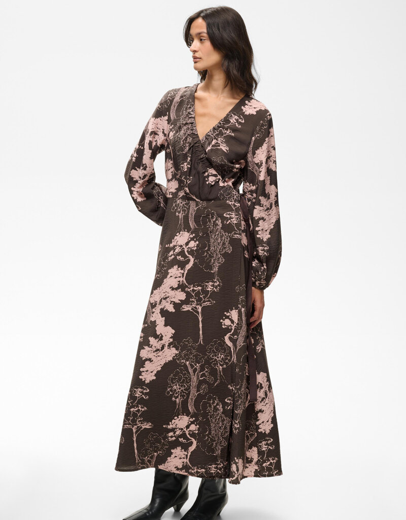 InWear Makenna Wrap Dress in Brown Tree Garden