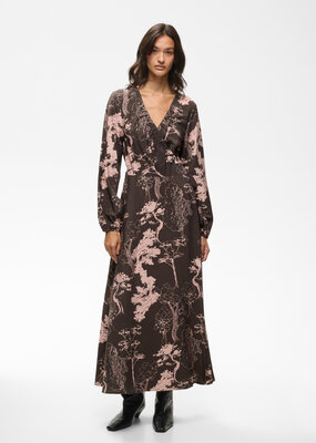 InWear Makenna Wrap Dress in Brown Tree Garden