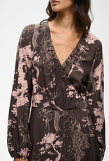InWear Makenna Wrap Dress in Brown Tree Garden