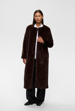 InWear Zabelle Long Faux Fur Coat in Chocolate Brown