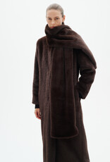 InWear Zabelle Long Faux Fur Coat in Chocolate Brown