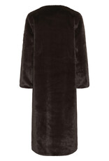 InWear Zabelle Long Faux Fur Coat in Chocolate Brown