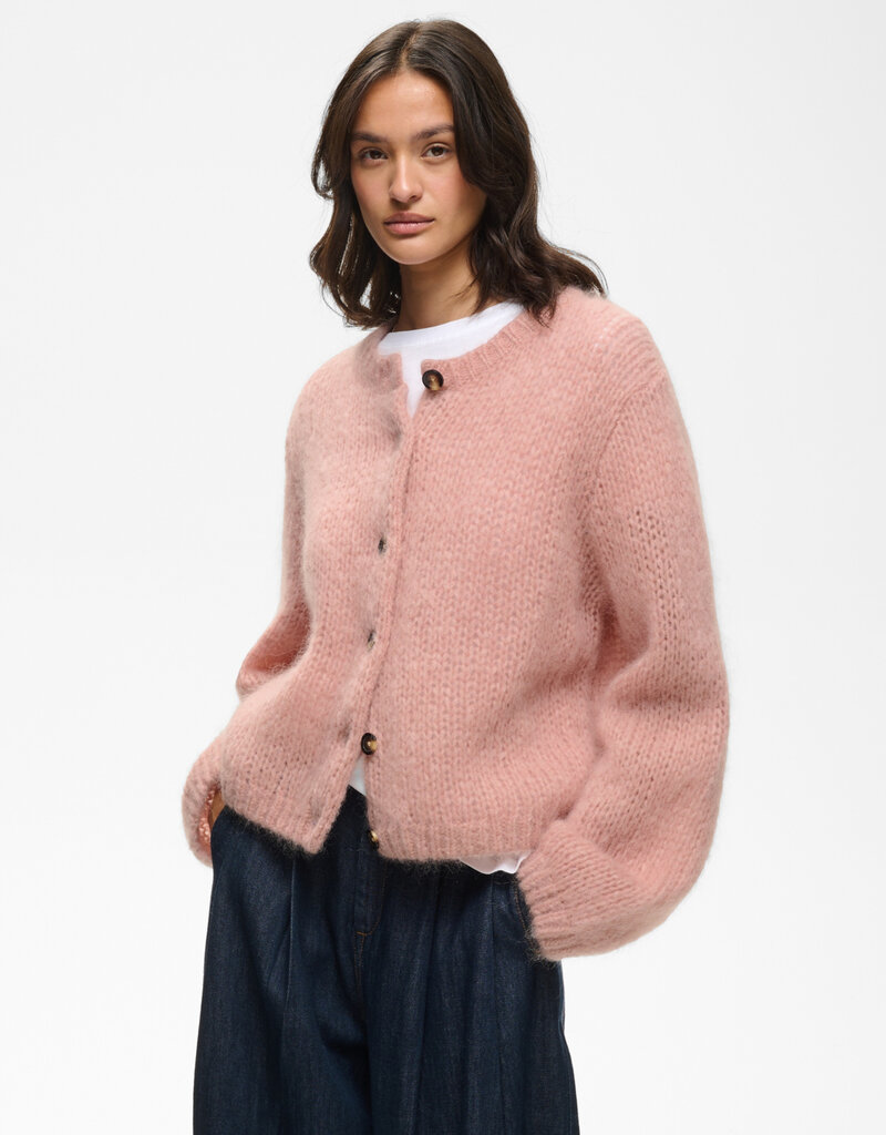 InWear Jetra Mohair Cardigan in Pale Mauve