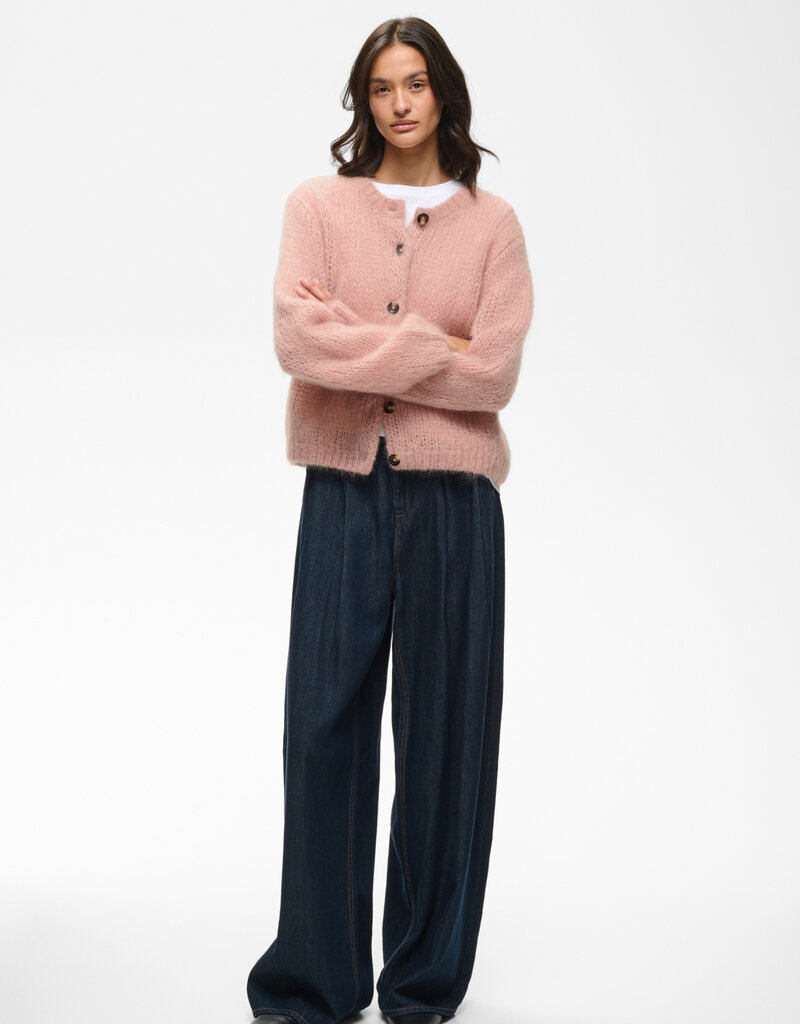InWear Jetra Mohair Cardigan in Pale Mauve