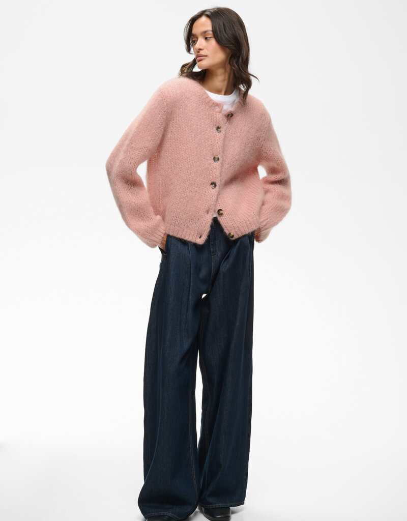 InWear Jetra Mohair Cardigan in Pale Mauve