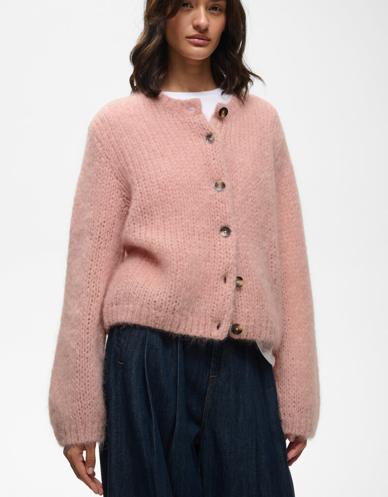 InWear Jetra Mohair Cardigan in Pale Mauve