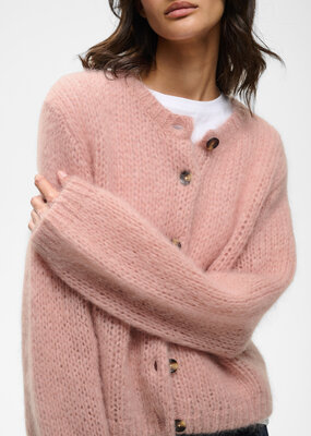 InWear Jetra Mohair Cardigan in Pale Mauve