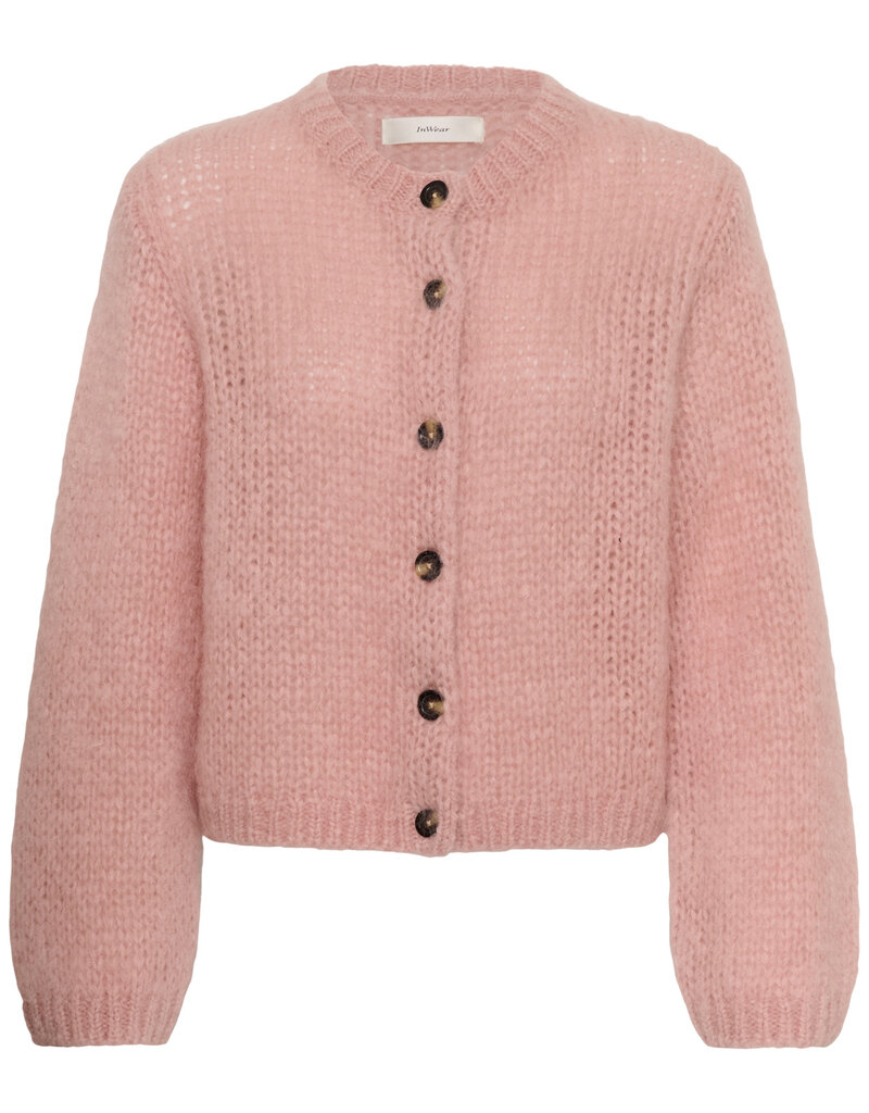 InWear Jetra Mohair Cardigan in Pale Mauve