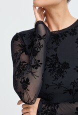B.Young Rimesha Burnout Velvet Top in Meteorite