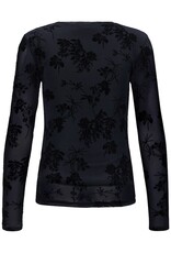 B.Young Rimesha Burnout Velvet Top in Meteorite