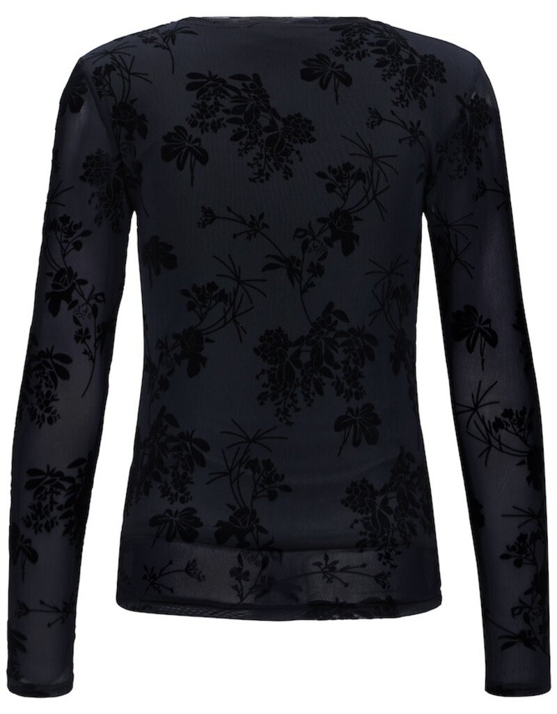 B.Young Rimesha Burnout Velvet Top in Meteorite
