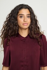 ICHI Letta Button-up Shirt in Zinfandel Red