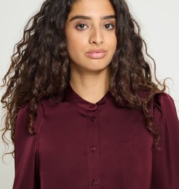 ICHI Letta Satin Button-up Shirt