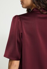 ICHI Letta Button-up Shirt in Zinfandel Red