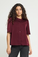 ICHI Letta Button-up Shirt in Zinfandel Red